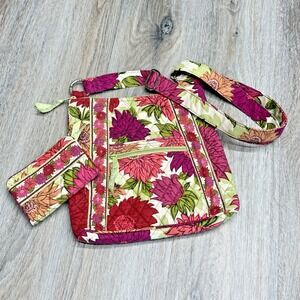 Vera Bradley 2 Piece Hipster Crossbody Bag w/Wallet Hello Dahlia Retired Pattern